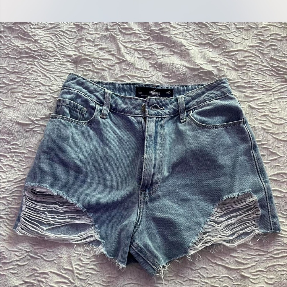 Hollister ripped jean shorts